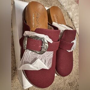 Brand new! Burgundy slip on shoes